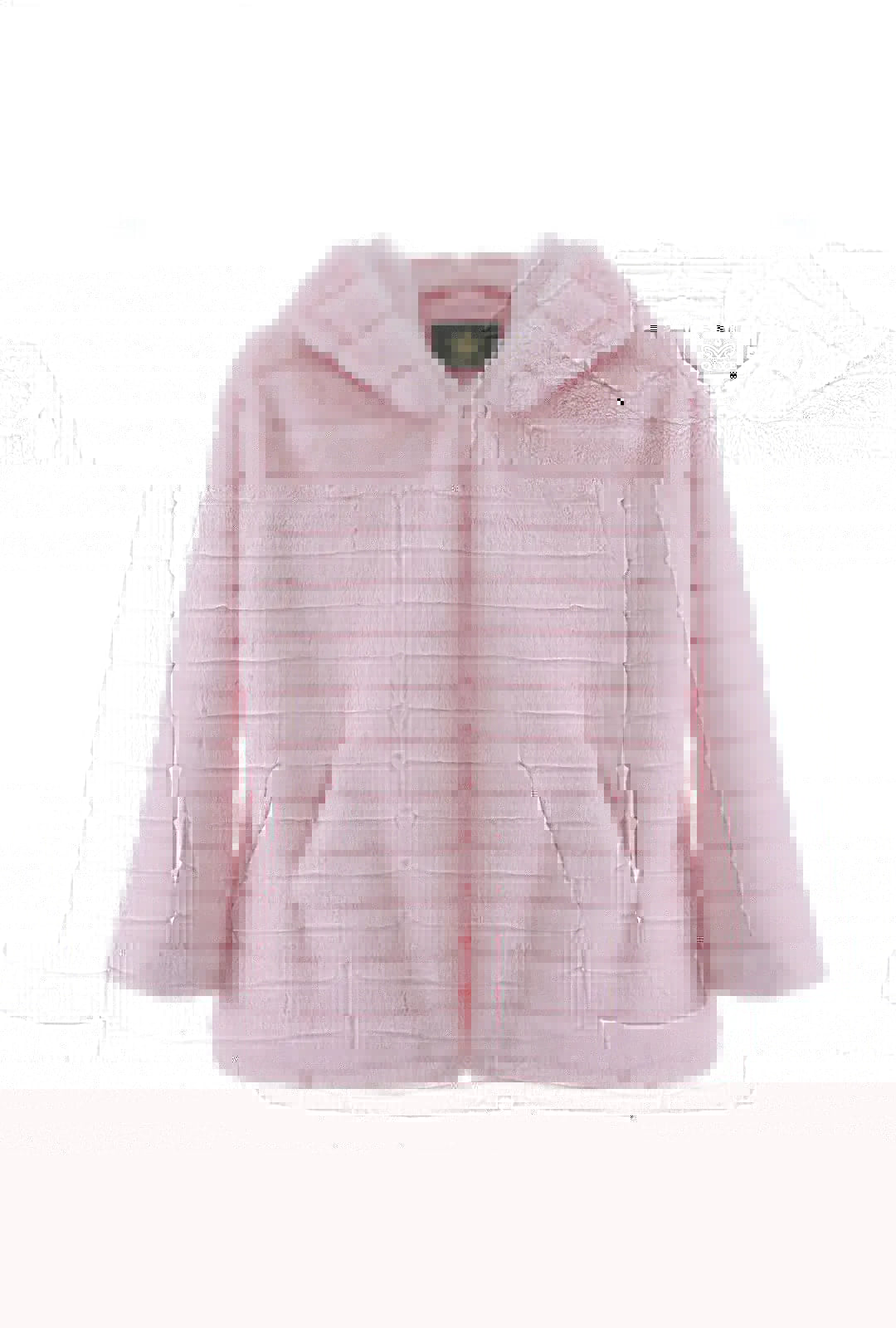 Pink Long Fluffy Coat